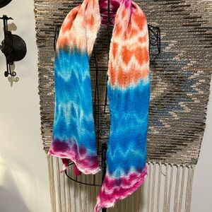 Lucky Brand Colorful Tie-Dye Scarf